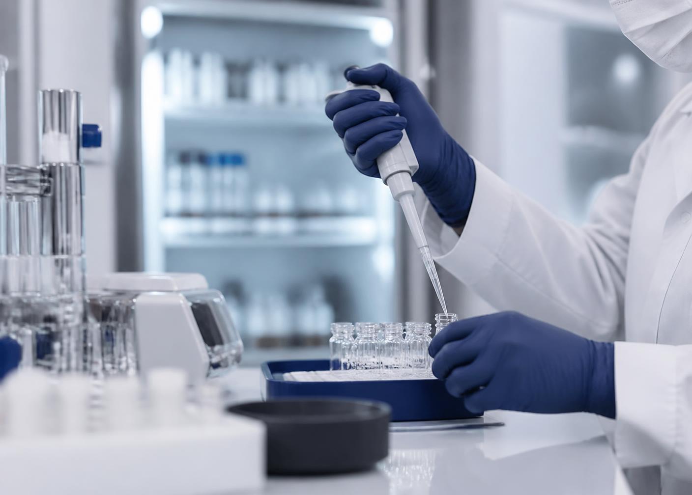 Pristine laboratory detail in natural daylight
